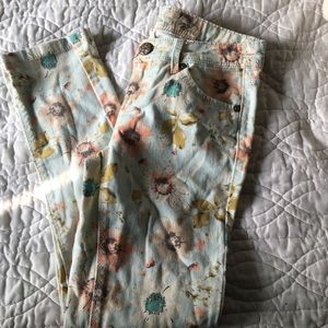 floral jeans